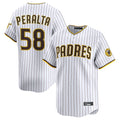 Silnrao S.Diego Padres #58 Wandy Peralta Player White Limited Home Stitched Jerseys