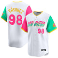 Silnrao S.Diego Padres #98 Randy Vasquez Player White City Connect Home Limited Stitched Jerseys
