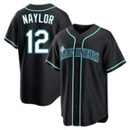 Silnrao S.Mariners #12 Josh Naylor Player Black Fashion Home Limited Stitched Jerseys