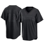 Silnrao S.Mariners #12 Josh Naylor Player Black Replica Fashion T-shirt Stitched Jerseys