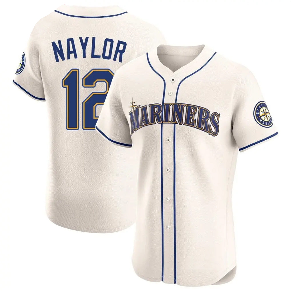 Silnrao S.Mariners #12 Josh Naylor Player Cream Home Limited Elite Stitched Jerseys