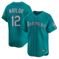 Silnrao S.Mariners #12 Josh Naylor Player Teal Home Limited Stitched Jerseys