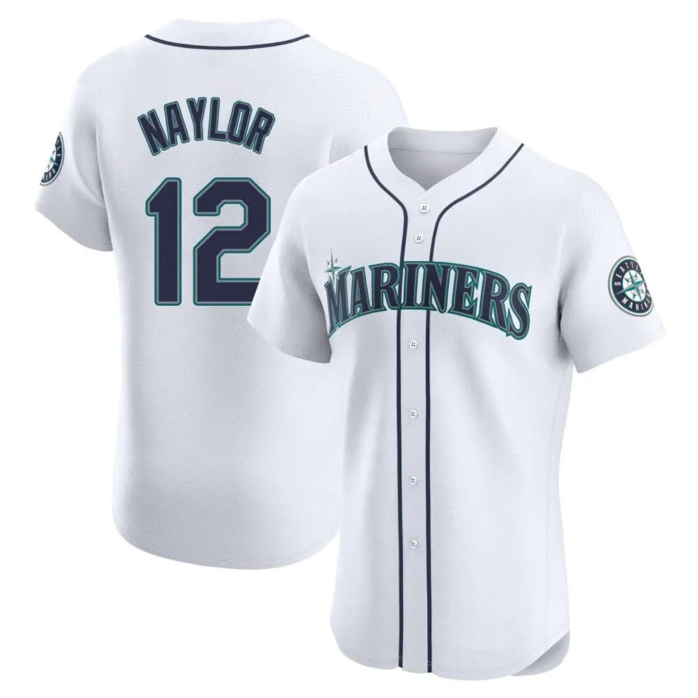 Silnrao S.Mariners #12 Josh Naylor Player White Home Limited Elite Stitched Jerseys