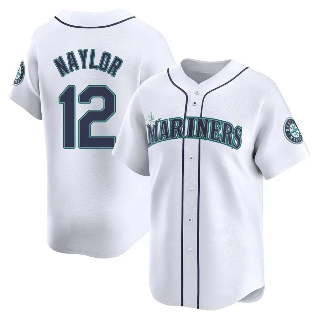 Silnrao S.Mariners #12 Josh Naylor Player White Home Limited Stitched Jerseys