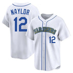 Silnrao S.Mariners #12 Josh Naylor Player White Pitch Fashion Game Stitched Jerseys
