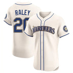 Silnrao S.Mariners #20 Luke Raley Player Cream Home Limited Elite Stitched Jerseys