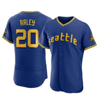 Silnrao S.Mariners #20 Luke Raley Player Royal City Connect Home Limited Elite Stitched Jerseys