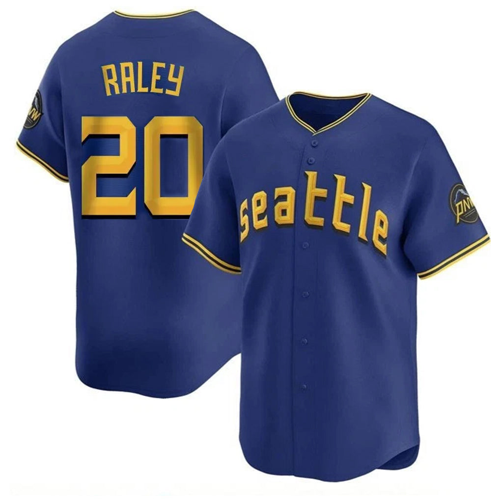 Silnrao S.Mariners #20 Luke Raley Player Royal City Connect Home Limited Stitched Jerseys