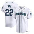 Silnrao S.Mariners #22 Bryan Woo Player White Home Limited Stitched Jerseys