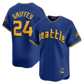 Silnrao S.Mariners #24 Ken Griffey Jr Player Royal City Connect Home Limited Stitched Jerseys