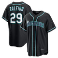 Silnrao S.Mariners #29 Cal Raleigh Player Black Fashion Home Limited Stitched Jerseys