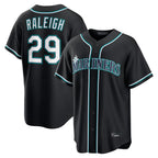 Silnrao S.Mariners #29 Cal Raleigh Player Black Fashion Home Limited Stitched Jerseys