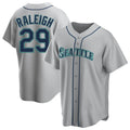 Silnrao S.Mariners #29 Cal Raleigh Player Gray Home Game Stitched Jerseys