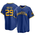 Silnrao S.Mariners #29 Cal Raleigh Player Royal City Connect Home Game Stitched Jerseys
