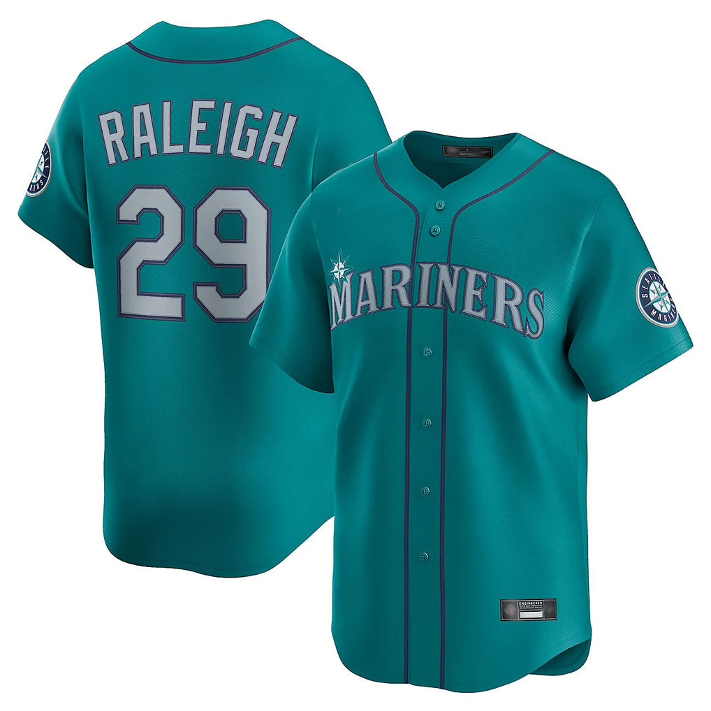 Silnrao S.Mariners #29 Cal Raleigh Player Teal Home Limited Stitched Jerseys