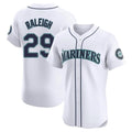 Silnrao S.Mariners #29 Cal Raleigh Player White Home Limited Elite Stitched Jerseys