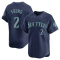 Silnrao S.Mariners #2 Cole Young Player Navy Home Limited Stitched Jerseys