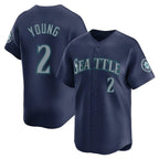 Silnrao S.Mariners #2 Cole Young Player Navy Home Limited Stitched Jerseys