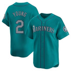 Silnrao S.Mariners #2 Cole Young Player Teal Home Limited Stitched Jerseys
