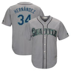 Silnrao S.Mariners #34 Felix Hernandez Player Gray Majestic Home Cool Base Limited Stitched Jerseys
