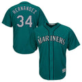 Silnrao S.Mariners #34 Felix Hernandez Player Teal Majestic Cool Base Limited Stitched Jerseys