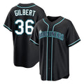 Silnrao S.Mariners #36 Logan Gilbert Player Black Fashion Home Limited Stitched Jerseys