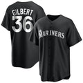 Silnrao S.Mariners #36 Logan Gilbert Player Black Home Limited Stitched Jerseys