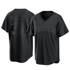 Silnrao S.Mariners #36 Logan Gilbert Player Black Replica Fashion T-shirt Stitched Jerseys