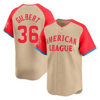 Silnrao S.Mariners #36 Logan Gilbert Player Cream American League All-Star Limited Game Stitched Jerseys