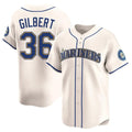 Silnrao S.Mariners #36 Logan Gilbert Player Cream Home Limited Stitched Jerseys