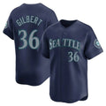 Silnrao S.Mariners #36 Logan Gilbert Player Navy Home Limited Stitched Jerseys