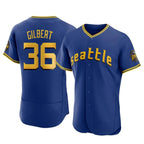 Silnrao S.Mariners #36 Logan Gilbert Player Royal City Connect Home Limited Elite Stitched Jerseys