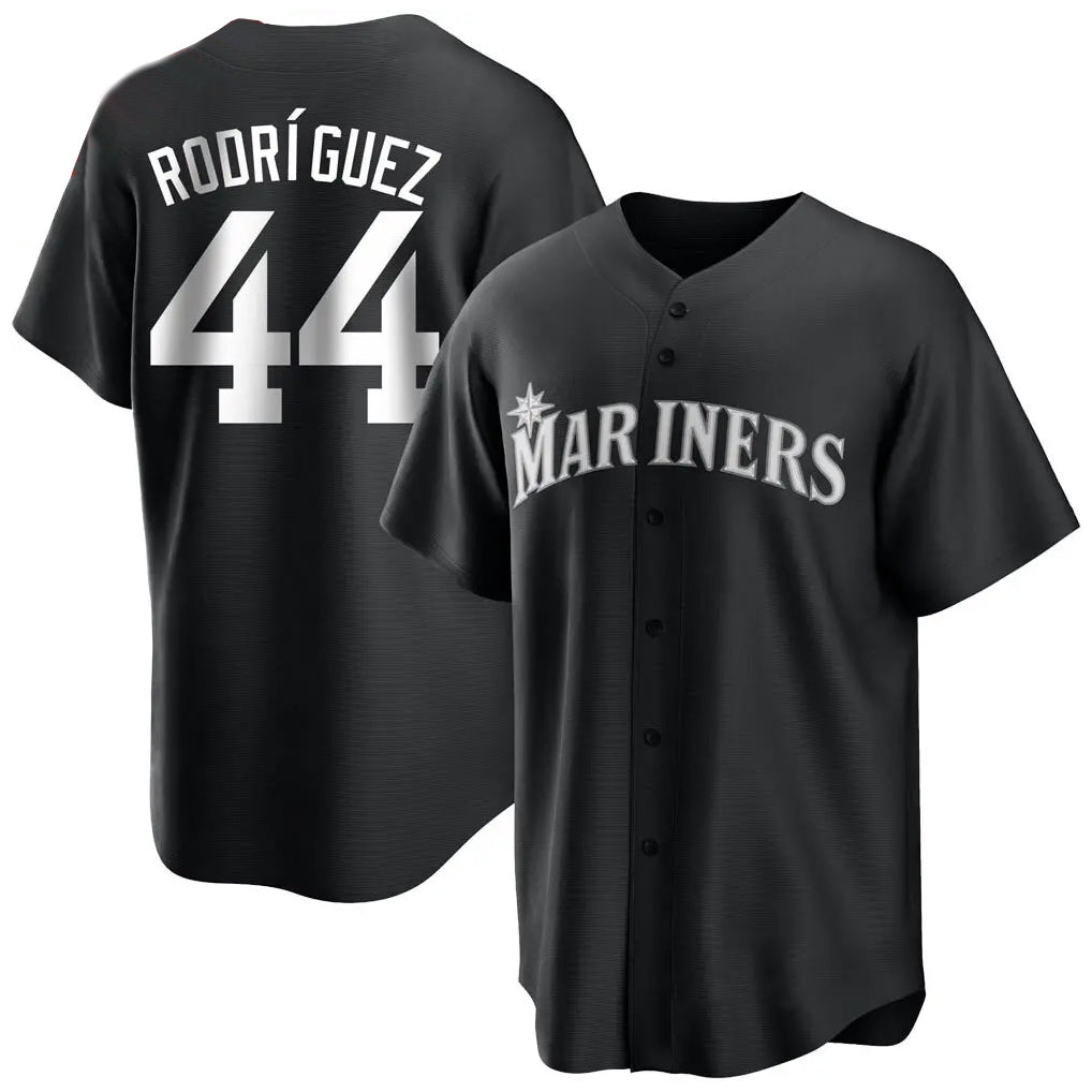 Silnrao S.Mariners #44 Julio Rodr¨ªguez Player Black Home Limited Stitched Jerseys