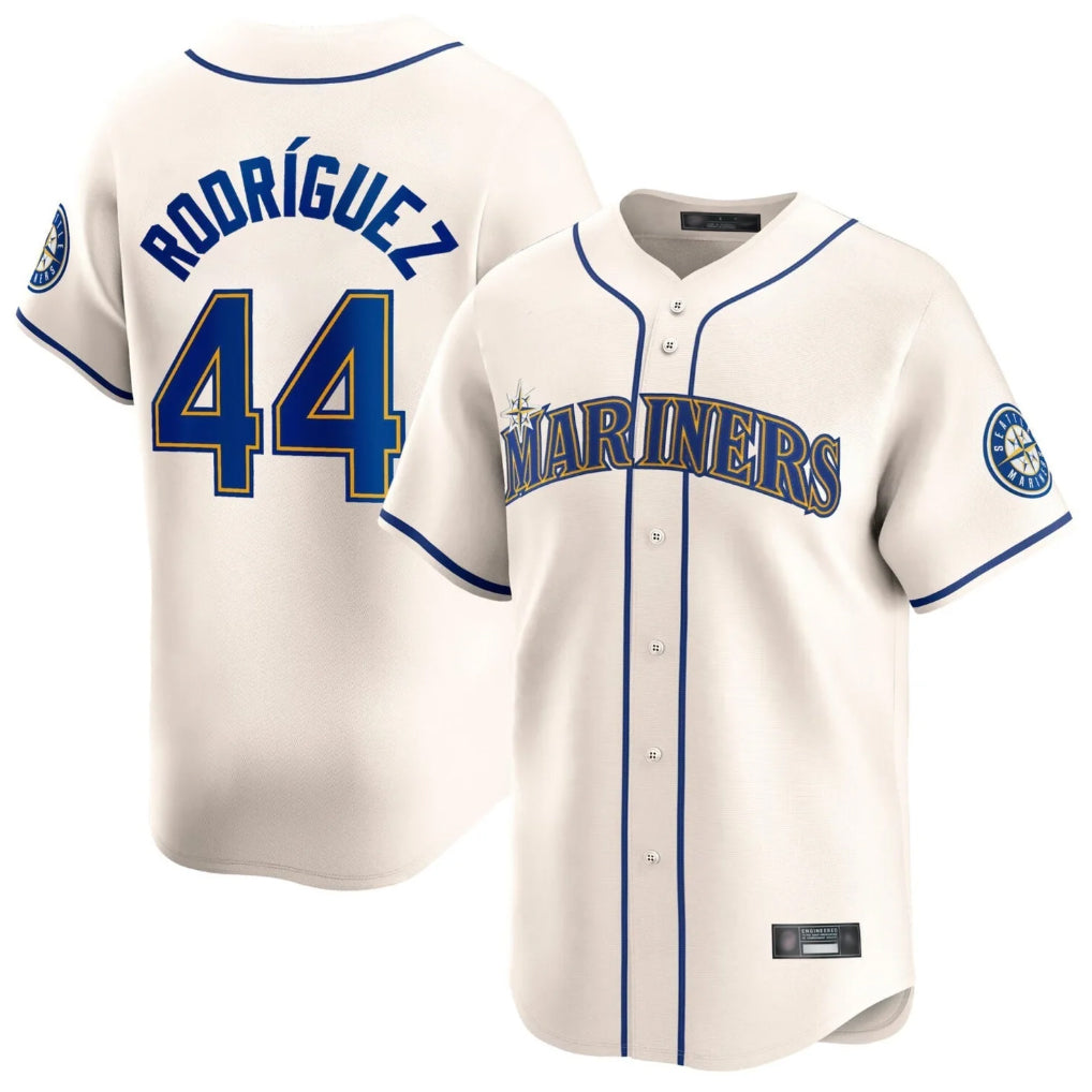 Silnrao S.Mariners #44 Julio Rodriguez Player Cream Home Limited Stitched Jerseys