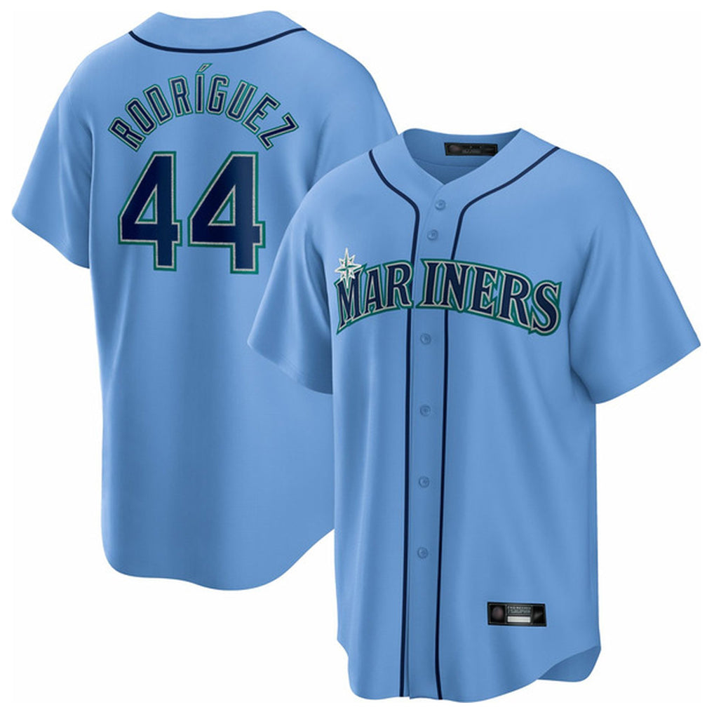 Silnrao S.Mariners #44 Julio Rodriguez Player Light Blue Home Limited Stitched Jerseys