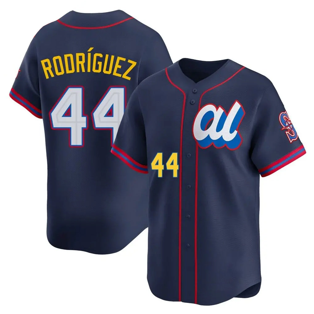 Silnrao S.Mariners #44 Julio Rodriguez Player Navy American League All-Star Edition Limited Stitched Jerseys
