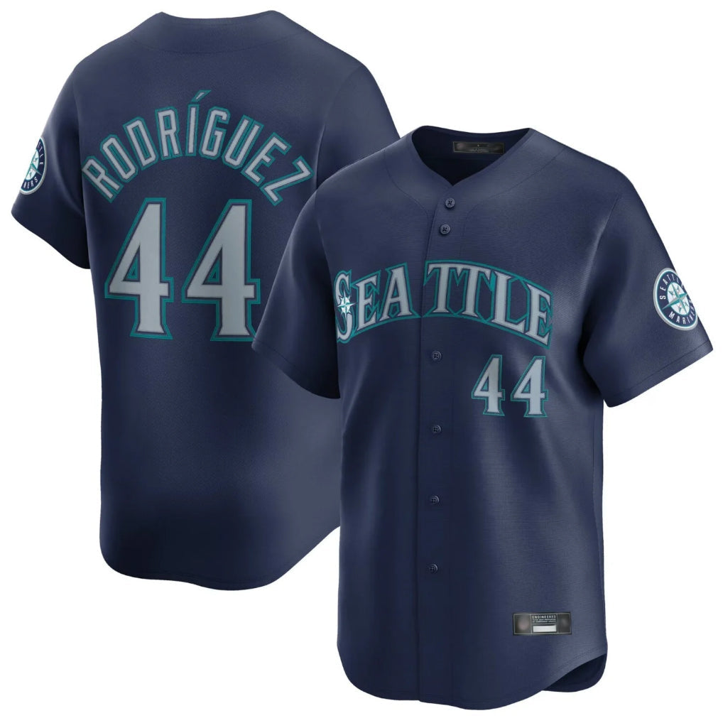 Silnrao S.Mariners #44 Julio Rodr¨ªguez Player Navy Home Limited Stitched Jerseys