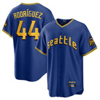 Silnrao S.Mariners #44 Julio Rodriguez Player Royal City Connect Home Game Stitched Jerseys