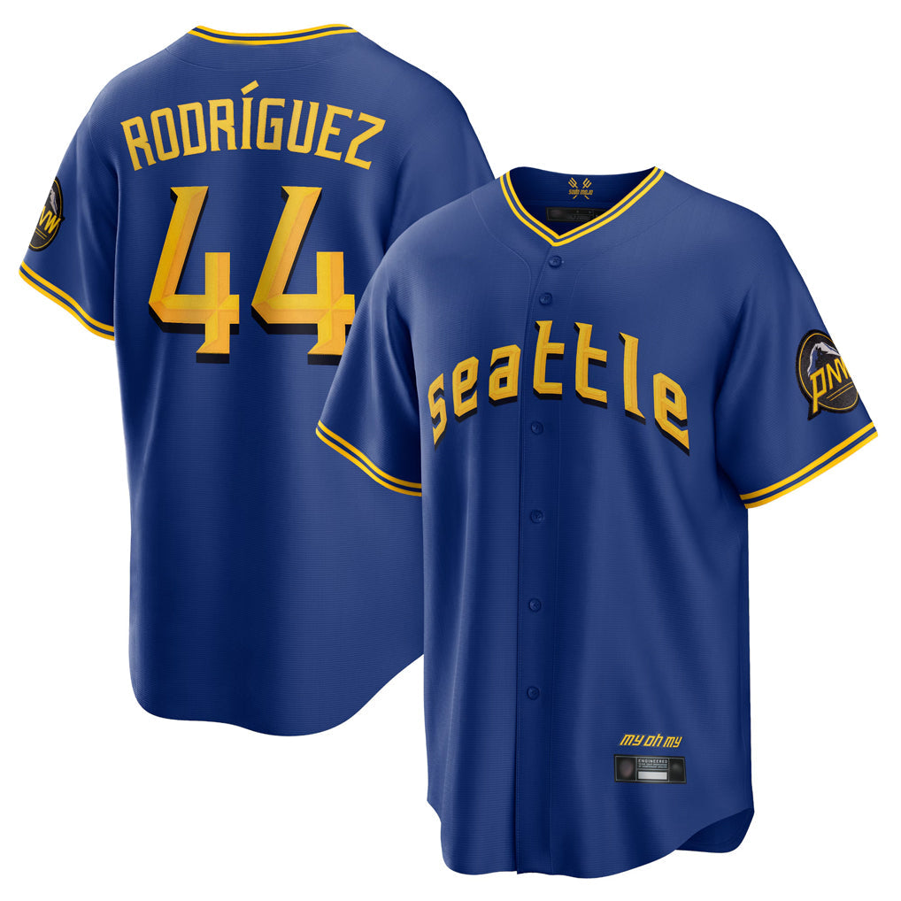 Silnrao S.Mariners #44 Julio Rodriguez Player Royal City Connect Home Game Stitched Jerseys