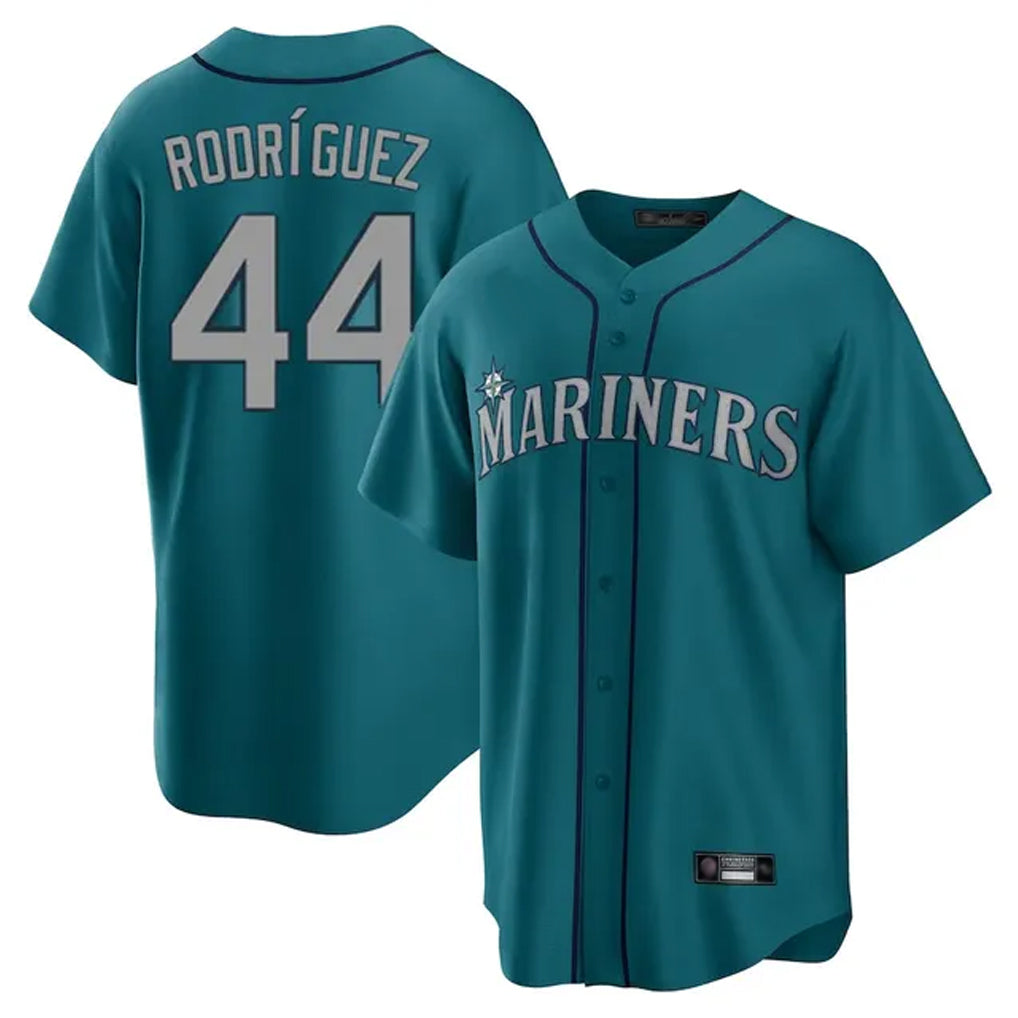 Silnrao S.Mariners #44 Julio Rodriguez Player Teal Home Game Stitched Jerseys