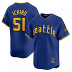Silnrao S.Mariners #51 Ichiro Suzuki Player Royal City Connect Home Limited Stitched Jerseys