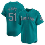 Silnrao S.Mariners #51 Ichiro Suzuki Player Teal Home Limited Stitched Jerseys