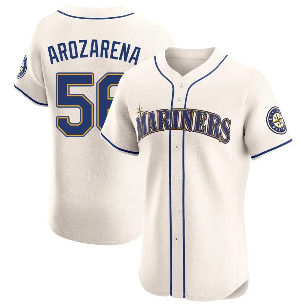 Silnrao S.Mariners #56 Randy Arozarena Player Cream Home Limited Elite Stitched Jerseys
