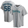 Silnrao S.Mariners #56 Randy Arozarena Player Gray Home Game Stitched Jerseys
