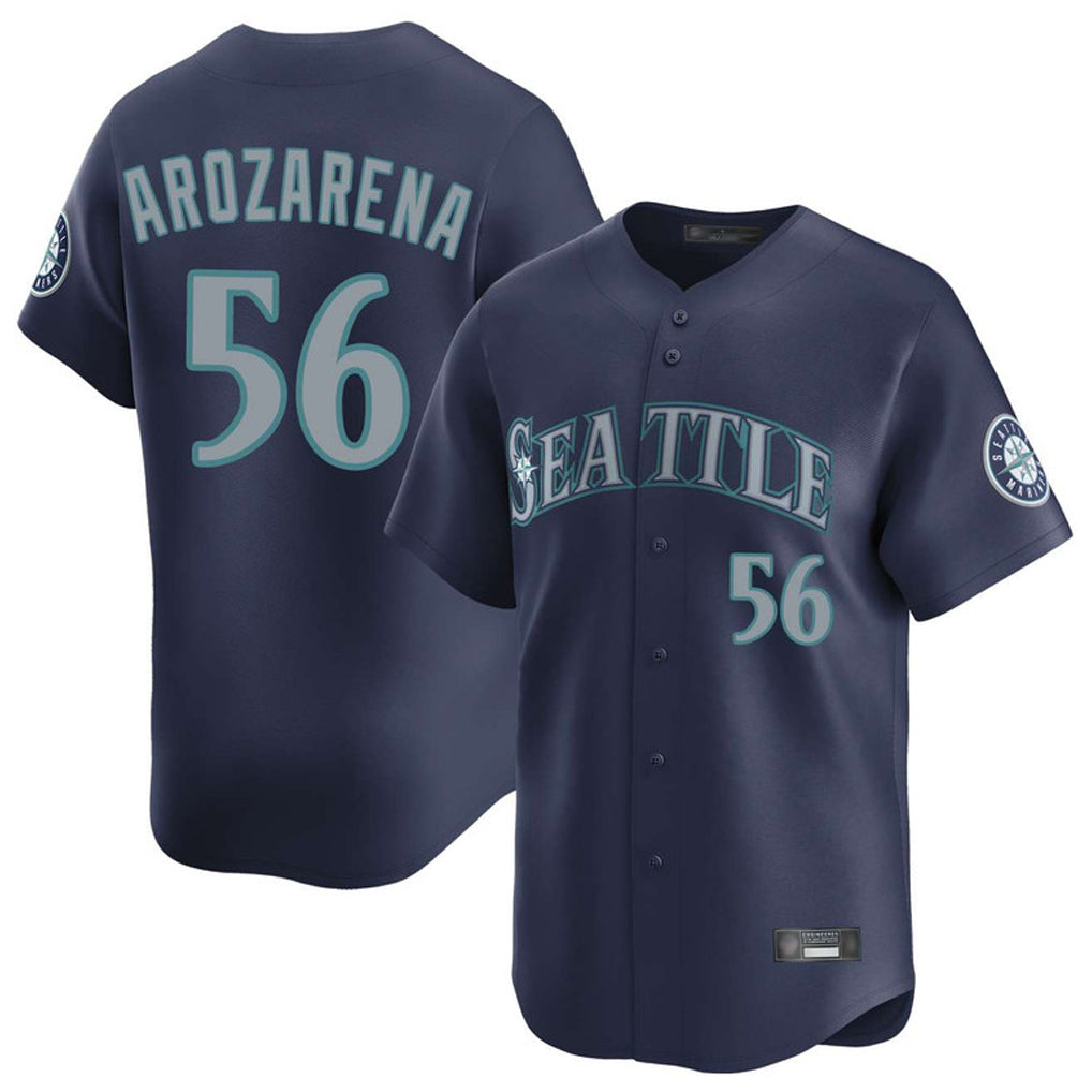 Silnrao S.Mariners #56 Randy Arozarena Player Navy Home Limited Stitched Jerseys