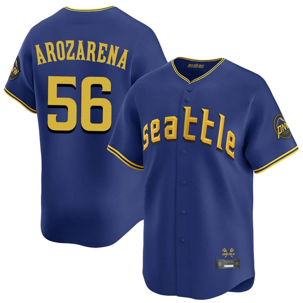 Silnrao S.Mariners #56 Randy Arozarena Player Royal City Connect Home Limited Stitched Jerseys
