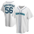 Silnrao S.Mariners #56 Randy Arozarena Player White Home Game Stitched Jerseys