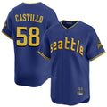 Silnrao S.Mariners #58 Luis Castillo Player Royal City Connect Home Limited Stitched Jerseys