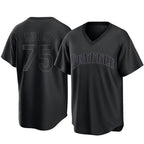 Silnrao S.Mariners #75 Andres Munoz Player Black Replica Fashion T-shirt Stitched Jerseys