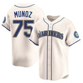 Silnrao S.Mariners #75 Andres Munoz Player Cream Home Limited Stitched Jerseys